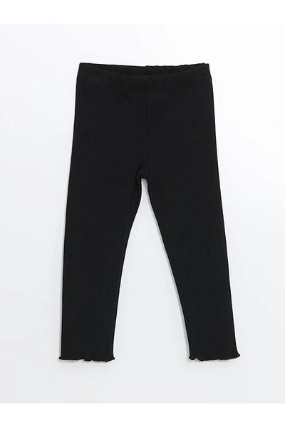LC Waikiki LCW ECO Μαύρο Ελαστικό Μέσης Basic Κοριτσίστικο Καλσόν