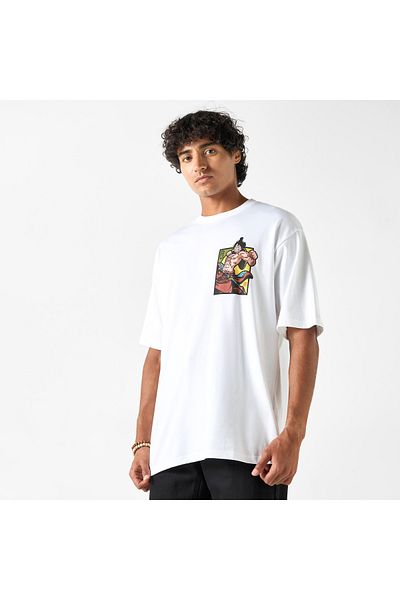 SP Characters One Piece Print T-shirt With Crew Neck And Short Sleeves