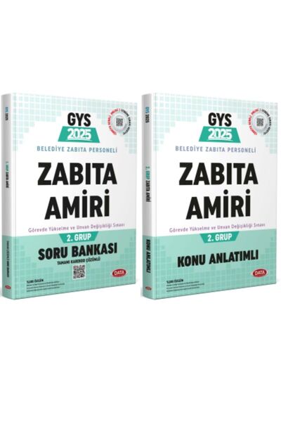 Data Yayınları Data 2025 Gys Belediye Zabıta Amiri 2. Grup Konu Soru 2 Li Set...