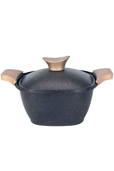 Neoklein Oala Neoklein SCS20-Black, cu capac, 20 cm, 2.7 L, aluminiu turnat, invelis anti-aderent, Negru