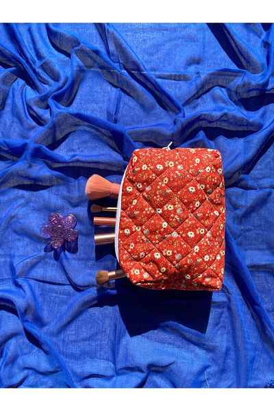 ESY LİNE Retro Pattern Luxury Handbag and Makeup Bag