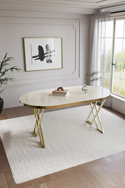 BY ORHAN GÜZEL Mutfak Masaları ,Galaxy Masa Elips 6 kişilik Mutfak Masası