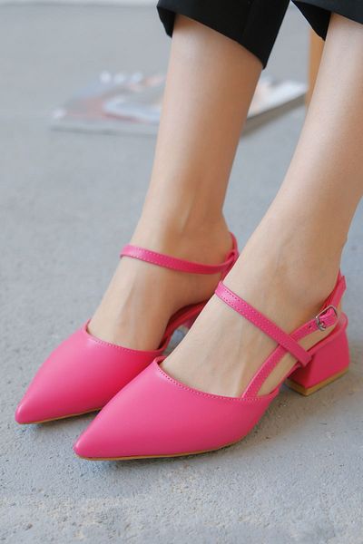 GOFFSHOES Pantofi Franco de damă cu toc mic - piele fucsia