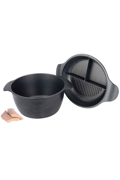 Neoklein Neoklein CS30-Black 2in1 pot, with lid that can be used as a frying pan, 30 cm, 8.8 L, aluminum, Black