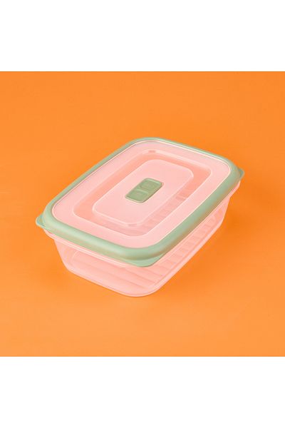 Gondol Plastic Storage Container - Transparent / Green - 1 Lt