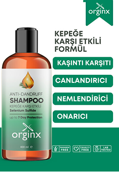 Orginx Kepeğe Kaşıntıya Karşı Etkili Onarıcı Besleyici Bakım Şampuanı 400ml