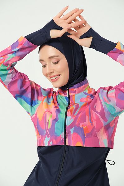 ALFASA Finger-Proof Crop Hijab Swimsuit