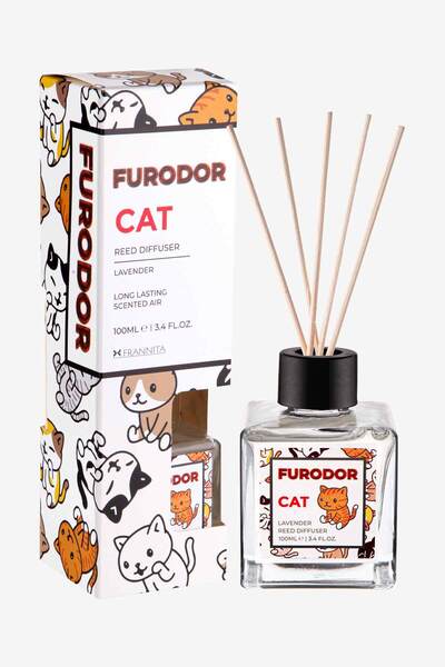 FURODOR Kediler için Özel Lavanta Çubuklu Oda Kokusu Cat Lavender Reed Diffus...
