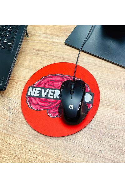Gift Moda لوحة ماوس بيضاوية بتصميم Never Mind