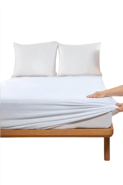Evony Single Size 90X190+30 cm Micro Fitted Mattress Cover Liquid-Proof Mattress Protector Mattress Cover