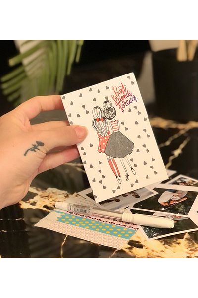 Gift Moda Μίνι άλμπουμ με λεπτομέρεια σχεδίασης Best Friends
