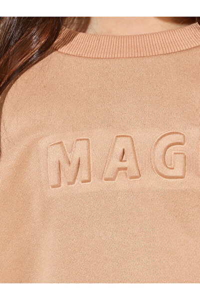 Styli Embossed Print Drop Shoulder Sweatshirt & Jogger Set