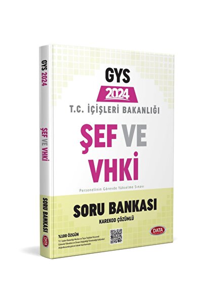 Data Yayınları Data 2024 Gys Içişleri Bakanlığı Şef Ve Vhki Soru Bankası Göre...