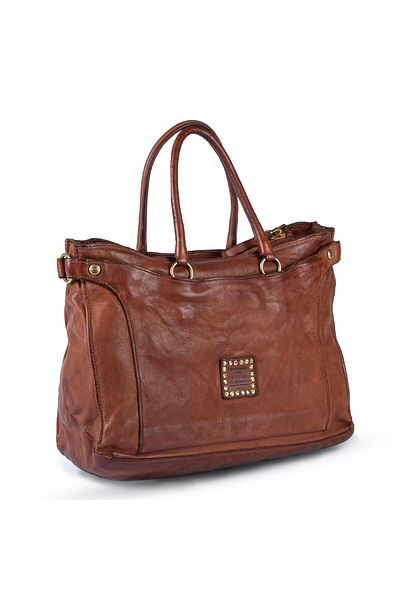 Campomaggi Mogano Handtasche Leder 33 cm