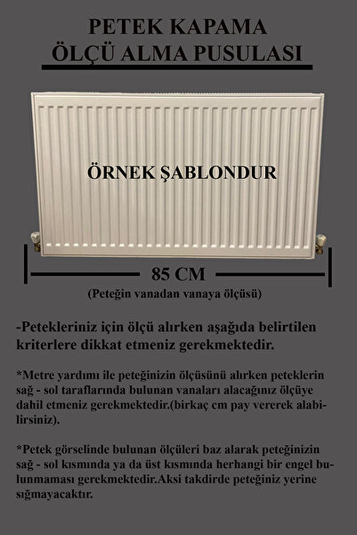 CAN Kalorifer Petek Kapama 85 Cm (İÇ ÖLÇÜSÜ) Hazeran Desenli Mdf Mat Beyaz