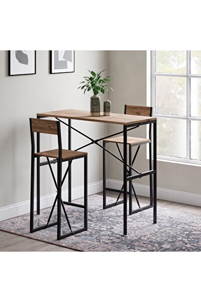 eportatif Gzl Bar Masa Bar Sandalye Yemek Masa Sandalye Takımı Çam 1579