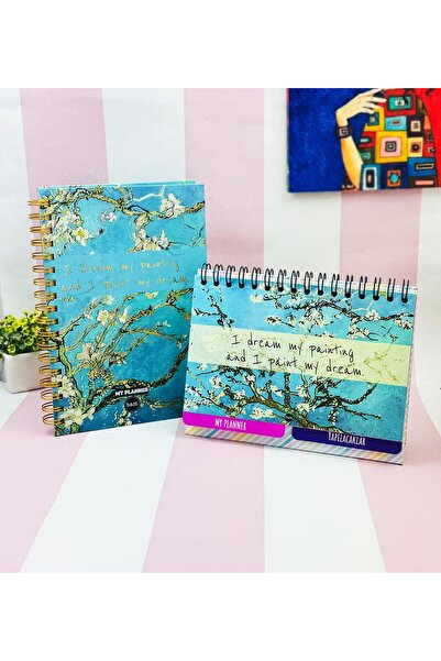 Gift Moda Badem Çiçeği Tasarımlı Konuşan Ajanda Ve Yeni Nesil Masa Üstü Planner