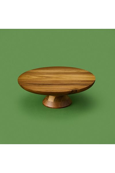 MİEN Mien Round Leg Acacia Presentation Rack - Brown - 28 cm