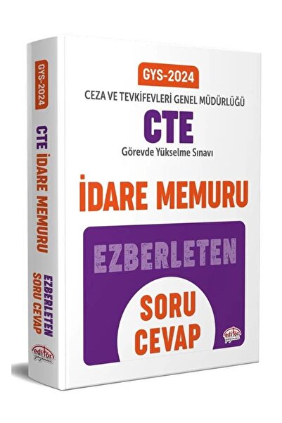 Editör Yayınevi 2024 Gys Ceza Ve Tevkifevleri Idare Memuru Ezberleten Soru Ce...