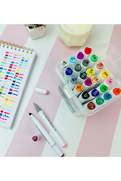 Gift Moda Languo Çift Taraflı 24lü Marker Kalem Set