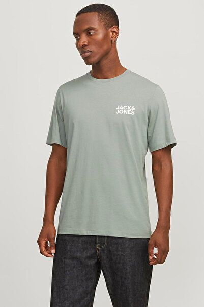 Jack & Jones Logo Print Crew Neck Regular Fit T-Shirt