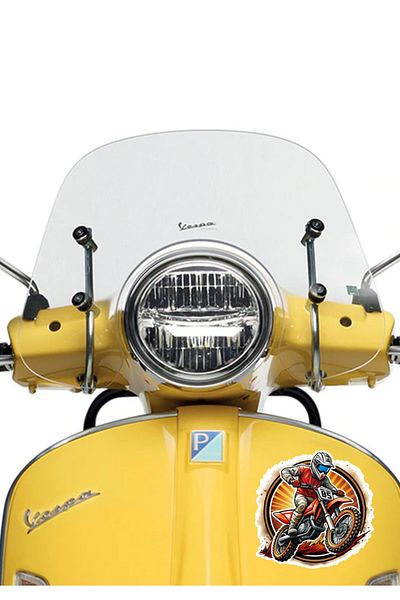 MegaSticker Autocolant Moto Cross Auto, Motocicletă, Cască, Laptop, Parbriz 13x12 Cm