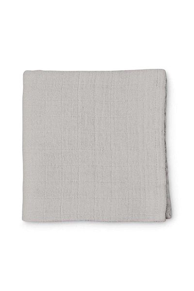 DEUX LAPINS 100% Cotton Muslin Baby Blanket - Cotton Gray 100X100Cm