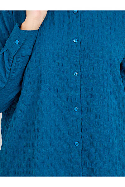 Styli Oversized Textured Button Front Shirt & Pants Co-Ord