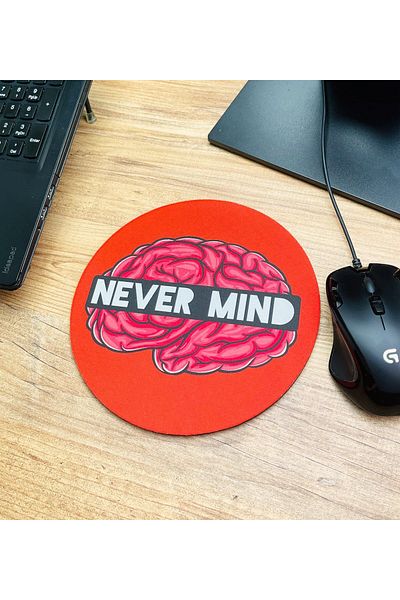 Gift Moda لوحة ماوس بيضاوية بتصميم Never Mind