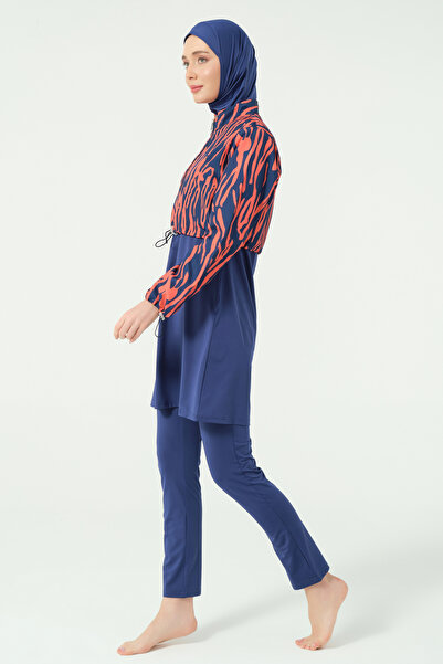 ALFASA Desenli Crop Tesettür Mayo