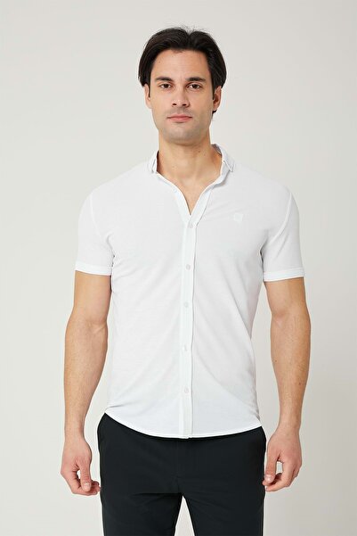 COONLESS KISA KOL ERKEK GÖMLEK Beyaz