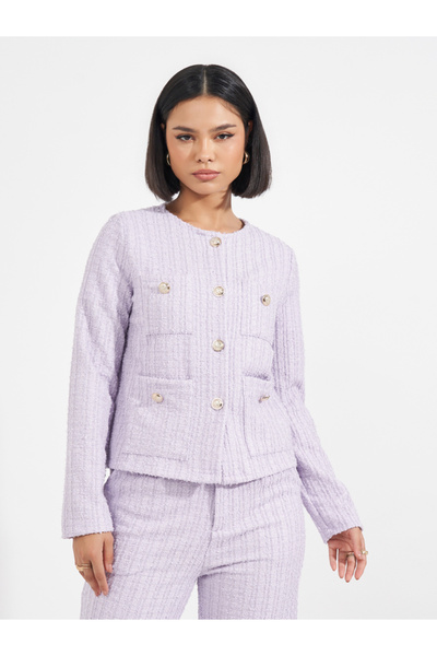 Styli Tweed Buttoned Jacket & Tailored Trouser Co-Ords
