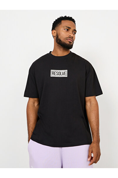 Styli Oversized Slogan Print Detail T-Shirt