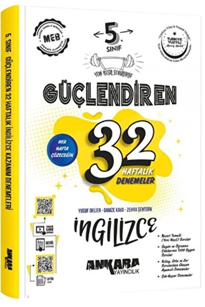 Ankara Yayıncılık 5. Sınıf Ingilizce Güçlendiren 32 Haftalık Denemeleri