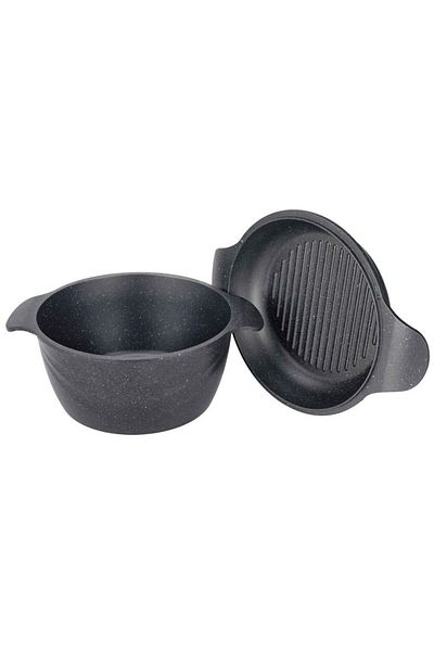 Neoklein Neoklein CS24-Black 2in1 pot, with lid that can be used as a frying pan, 24 cm, 4.4 L, aluminum, Black