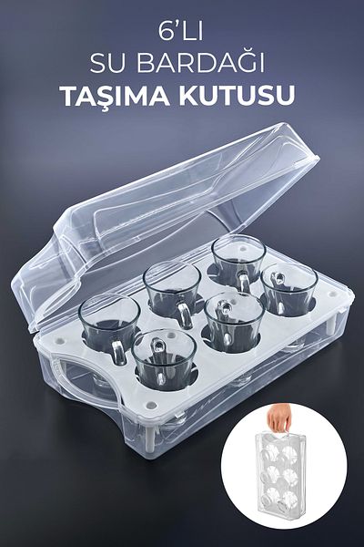 Kitchen Life Water Cup Carrying Container Picnic Camping Cup Storage Box - Carry Organizer