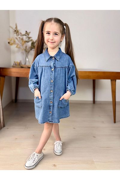 Yavrumsa Rochie din denim cu nasturi