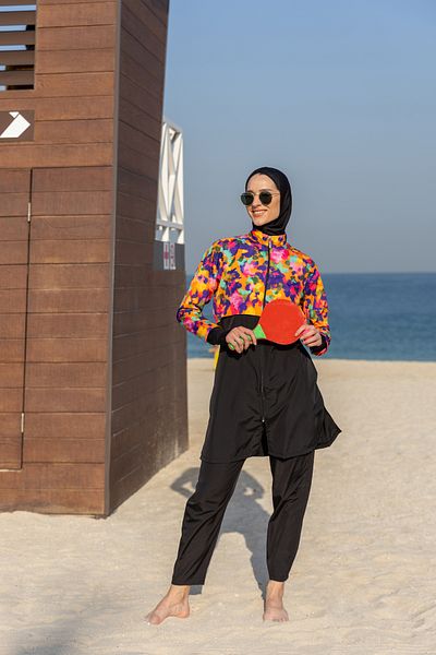 ALFASA Μαγιό Crop Hijab με δάχτυλα