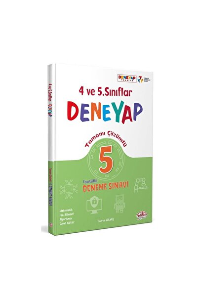 Editör Yayınevi 4-5. Sınıf Deneyap Tamamı Çözümlü 5 Deneme Sınavı