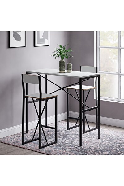 eportatif Gzl Bar Masa Bar Sandalye Yemek Masa Sandalye Takımı Beyaz 1580