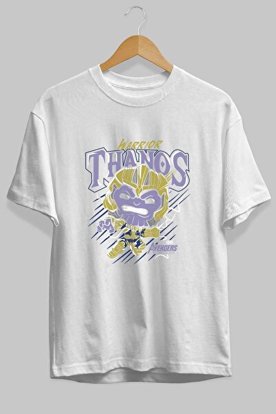 weywot Tricou alb unisex cu imprimeu Thanos Warrior