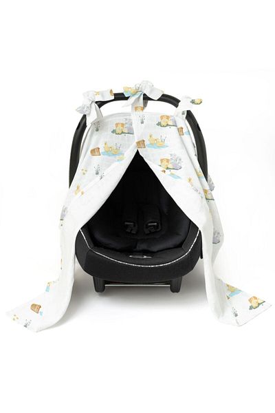 DEUX LAPINS 100% Cotton Muslin Stroller Cover Petits Caneton - Baby Duck Pattern