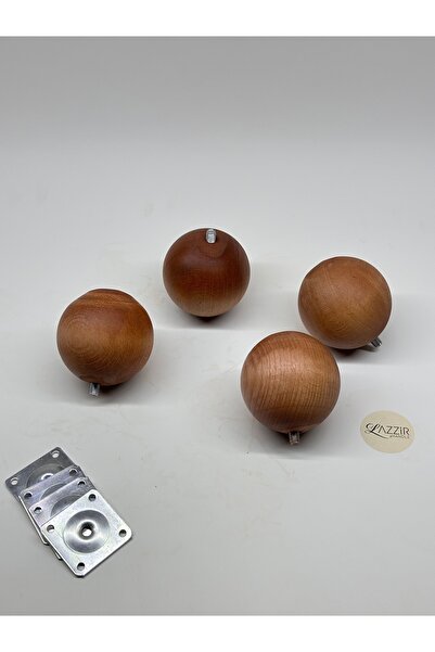 lazzir handle Glob din lemn picior mic Boemia (T1) (Diametru-7,5..Inaltime-7,5) Set de 4 picioare Include dispozitiv de montare