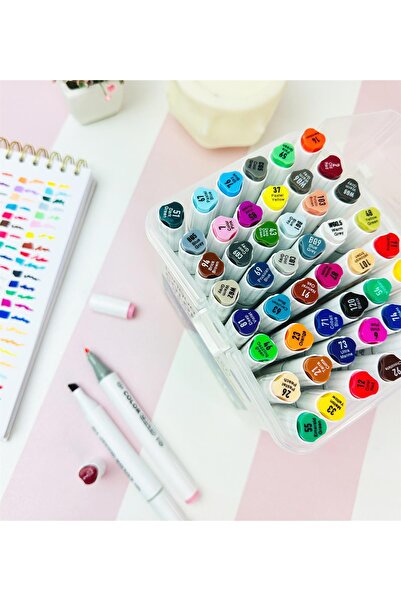 Gift Moda Languo Çift Taraflı 48lı Marker Kalem Set