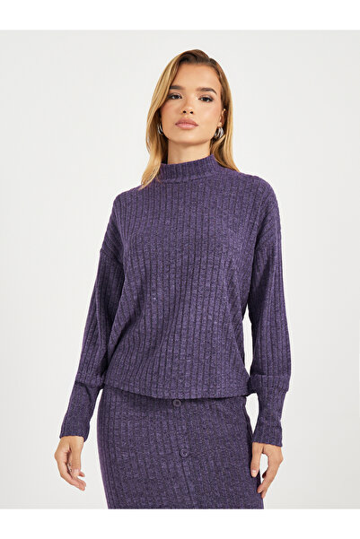 Styli High Neck Knitted Top & Midi Skirt Co-Ords