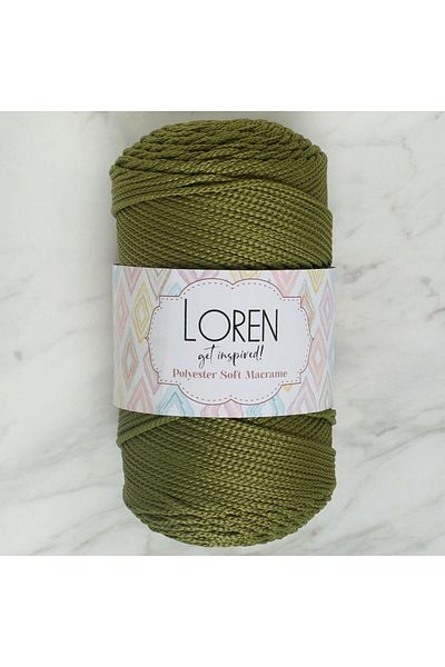 SAVA HOME COLLECTİON Loren Polyester Soft Macrame Πράσινο Πλεκτό Σχοινί - LM010 - 34429