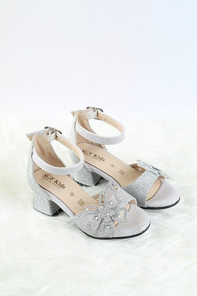 Moda Lime Pantofi pentru fete cu toc Pantofi de nunta Pantofi de seara pentru fete Rochie de seara cu fundita fluture
