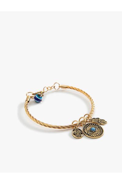 Koton Evil Eye Beaded Bracelet with Charm Detail