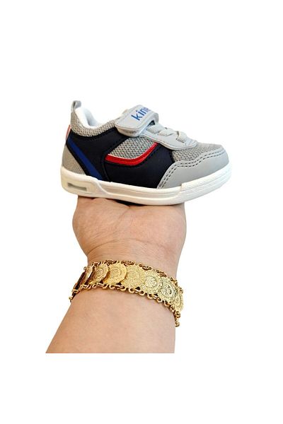 Kinetix Hornet Fx Gray Velcro Baby Boy's Sports Shoes