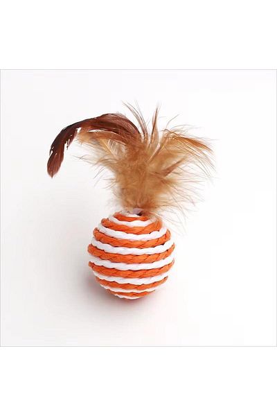 jetfast 5Pcs Cat Playing Ball Colorful Pet Furry Cute Plush Toy